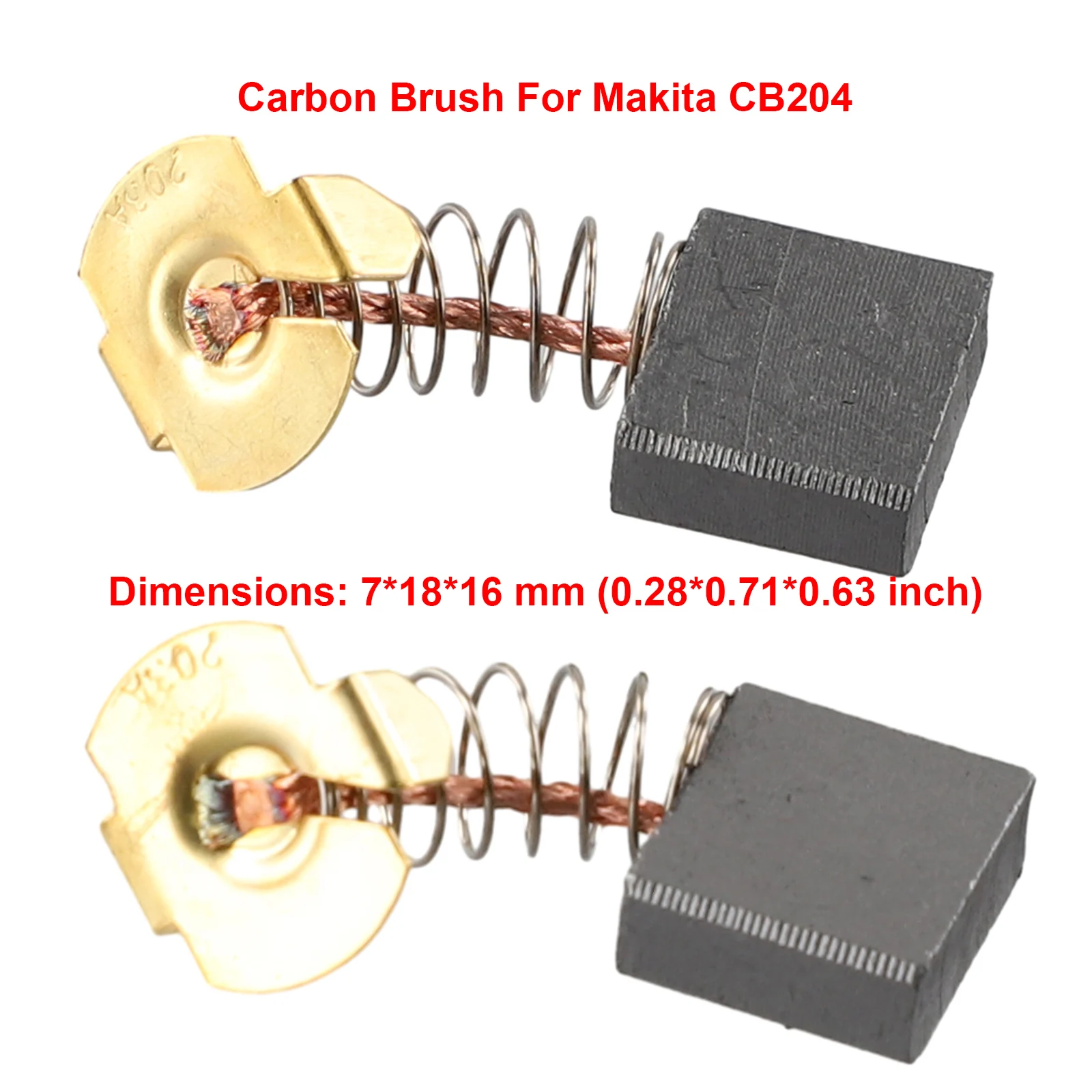 

2pcs For Makita Motor Carbon Brushes Engine Coals Grinding Coal Replacement CB-204 Series Demolition Hammer Angle Grinder Parts