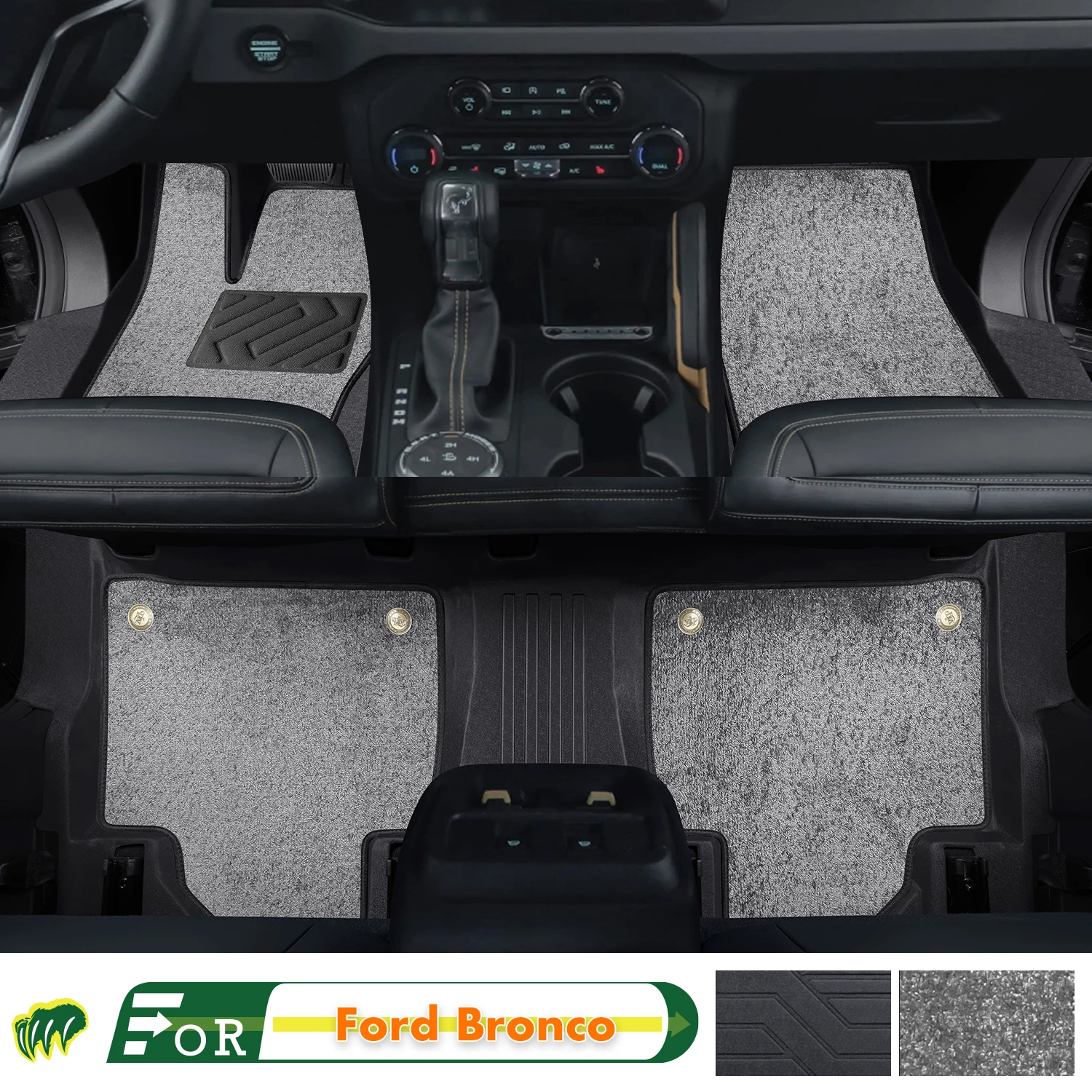 

Left-hand Drive Car Floor Mat For Ford Bronco 2024 Full Surround Foot Mat Automotive Floor Mat Interior Floor Liner