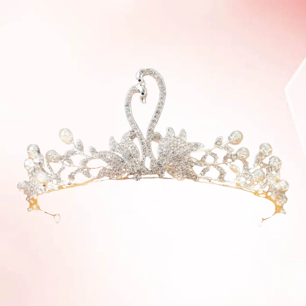 

Birthday Dress Crown Rhinestone Swan Headdress For Wedding Party Birthday Crown Accessory Hair Styling