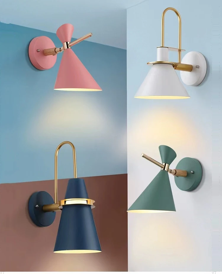 Modern Simple Wall Lamp Living Room Creative Background Wall Aisle Wall Lamp Nordic New Bedroom Bedside Lamp