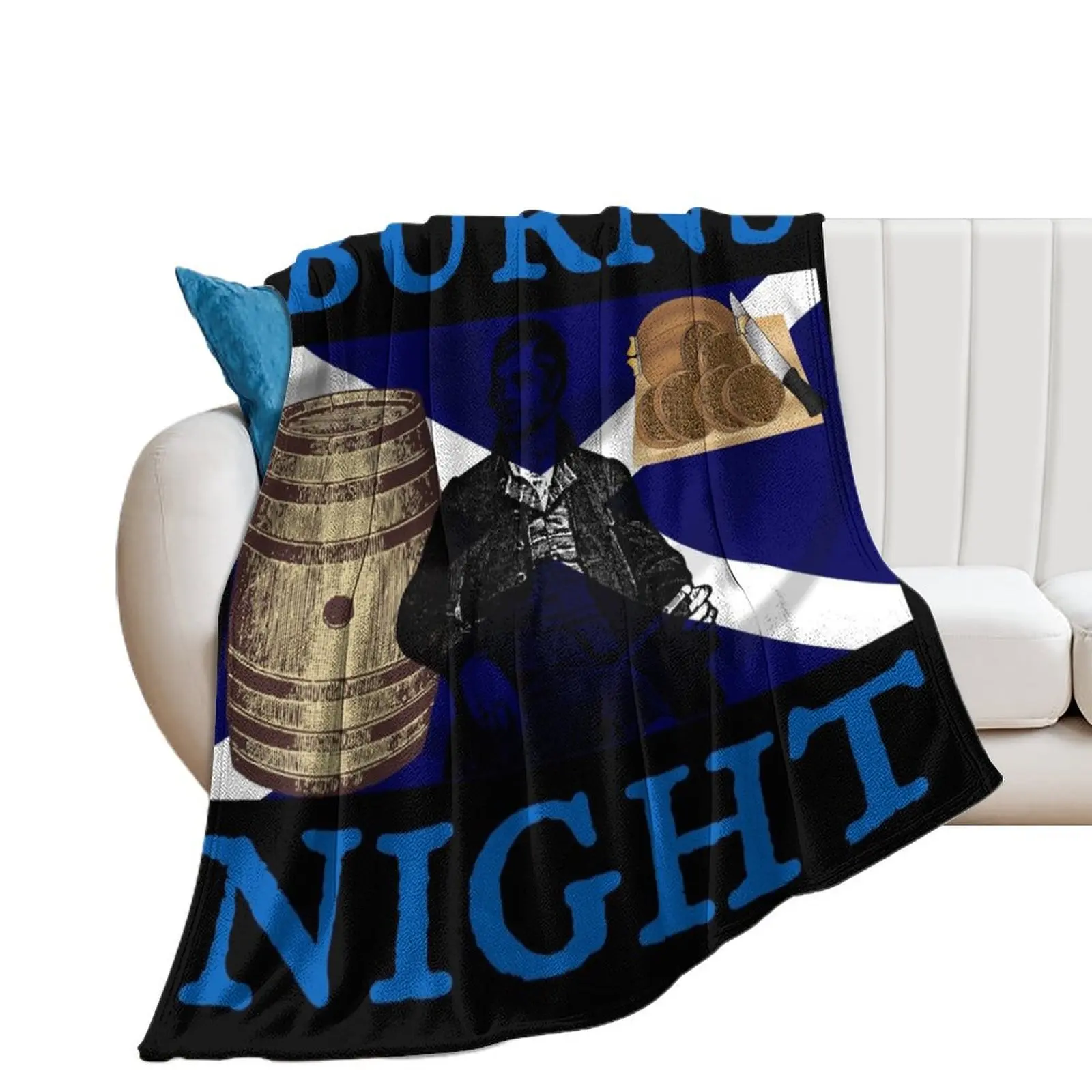 Burns Night Throw Blanket Bed Luxury Designer Thins Blankets