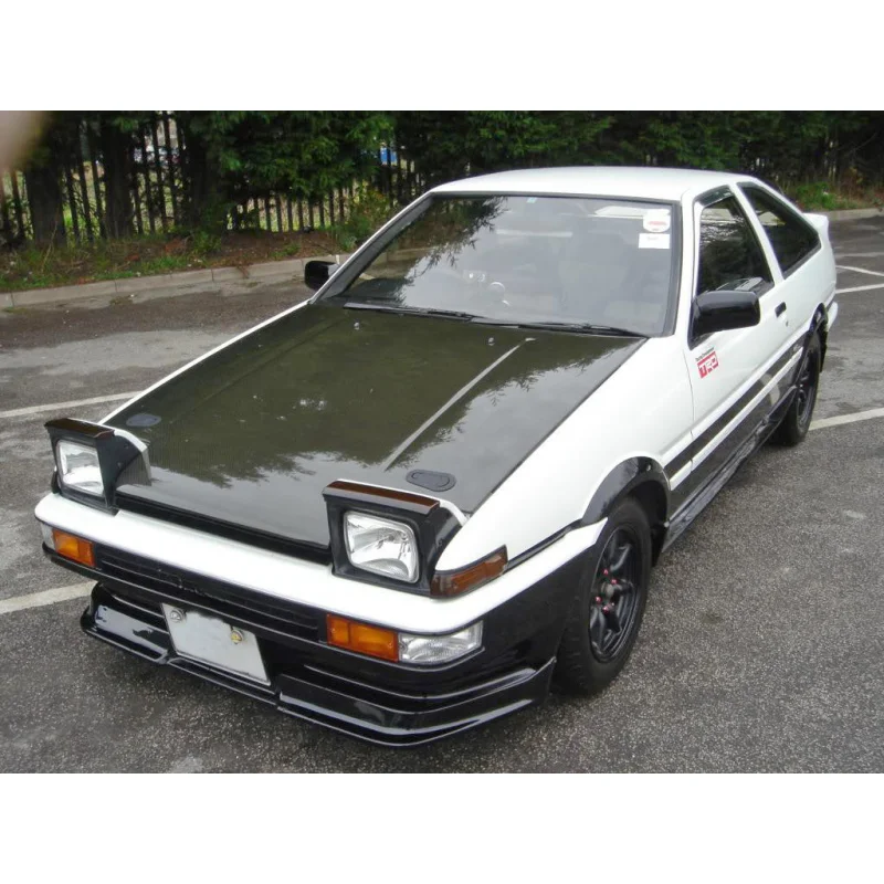 

Wisdom Workshop Compatible with Toyota AE86 Initial D Carbon Fiber Modification Parts Original Style Engine Front Hood