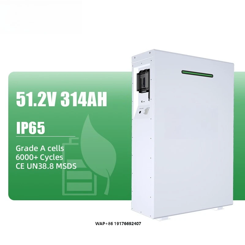 IP 65 Protection 16kwh Low Voltage  Lithium Battery 51.2v 314ah Wall-mounted Battery LV for Home Solar Energy Storage System