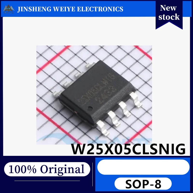 (5/50 pieces) Original W25X05CLSNIG SMD SOP-8 SPI Interface FLASH Memory Chip 512Kb in Stock