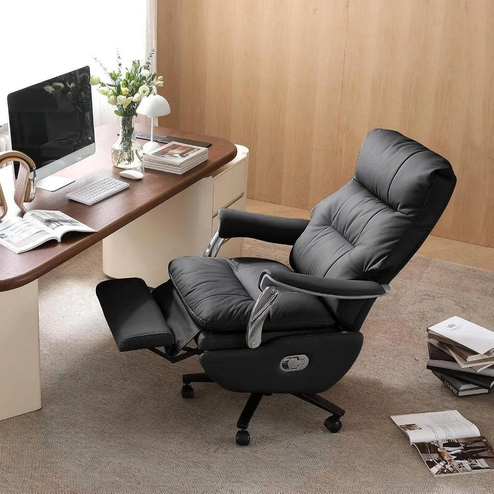 

Administrative office chair, sustainable leather home office desk and chair with massage, large and comfortable computer chair