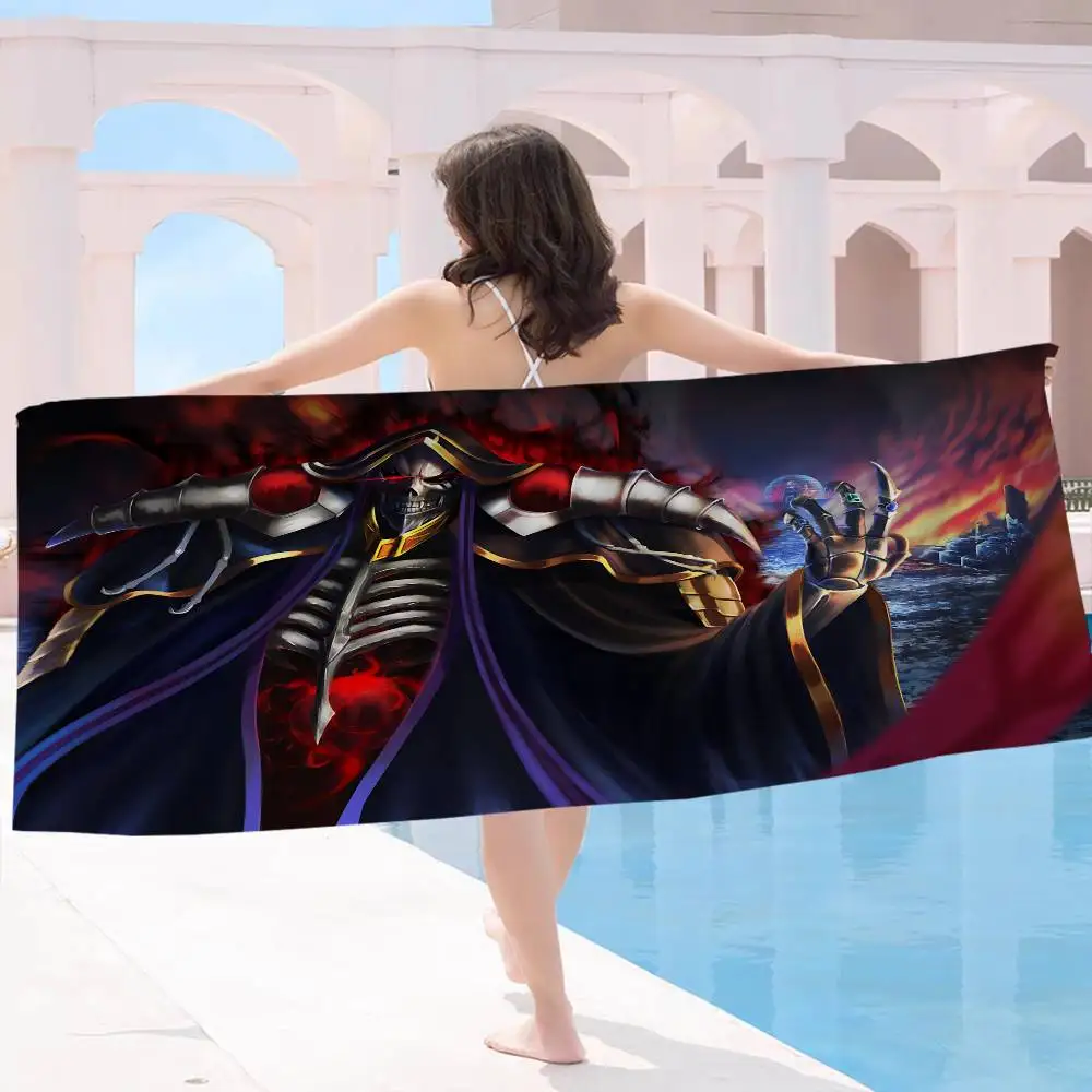 Japanese Animation O-OVERLORD Beach Towel Colorful Bath Towels for Microfiber Quick Dry Custom Sand Free Beach Yoga Spa Gym Pool