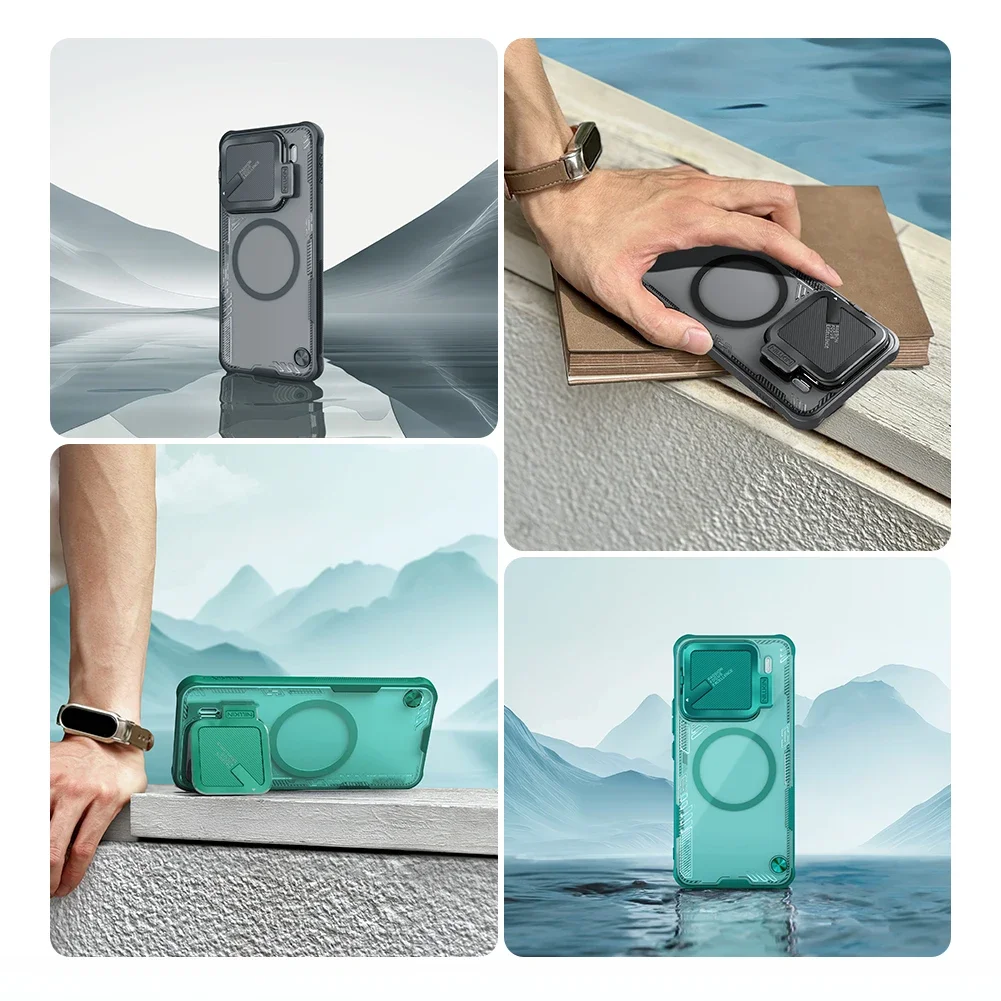 Nillkin For Xiaomi 15 Pro Mi 15 Iceblade Prop Magnetic Case Lens Protective Back Only with Magnetic Suction Function