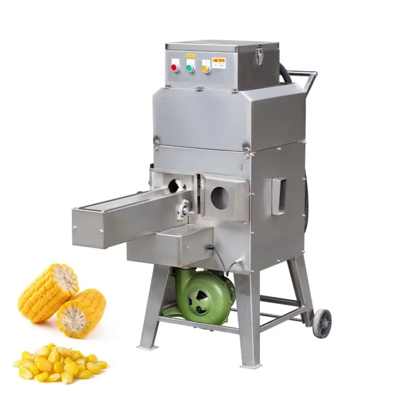 Steel Frozen Food Industry Sweet Corn Maize Sheller With Conveyor