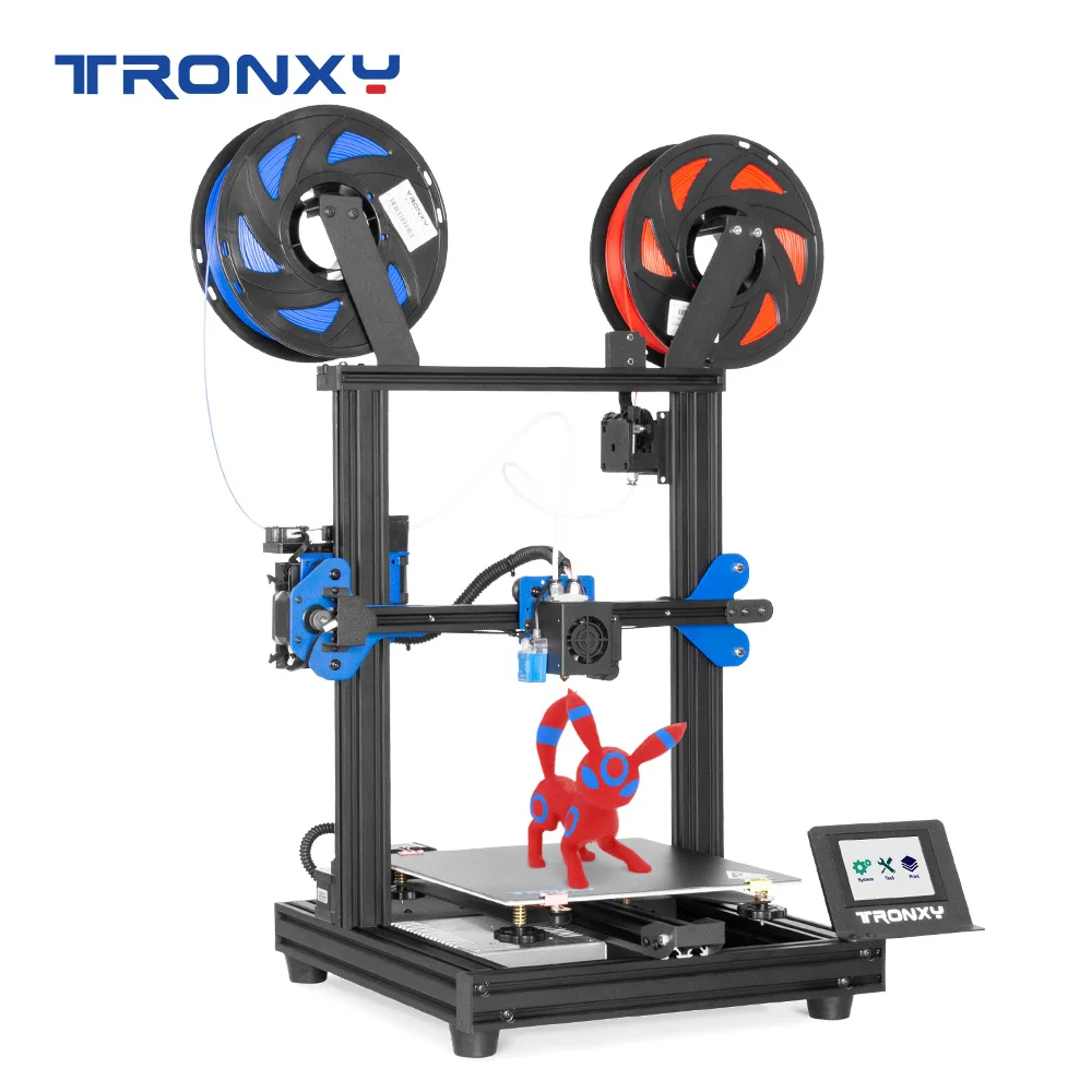 

3D-принтер Tronxy XY-2 PRO 2E, обновленный Высокоточный двойной экструдер Titan, размер 255x255x245 мм, автовыравнивание s