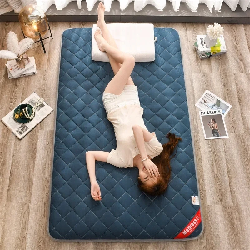 Sleeping Pad Sofa Mat Thicken Mattress Topper Futon Japanese Floor Mat Folding Bed Tatami Mattress for Sleeping Non-Slip Solid