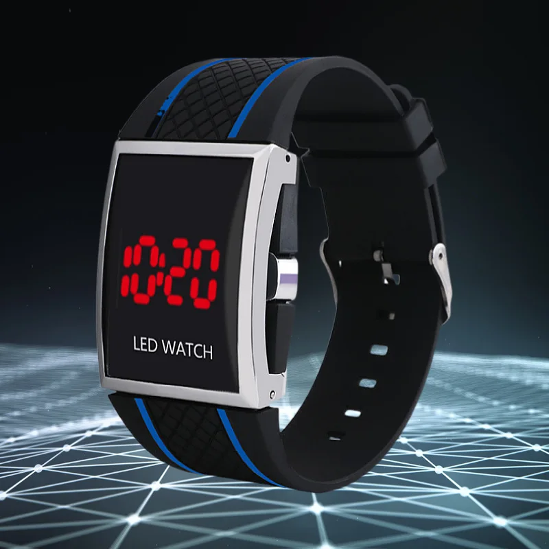 Sports Watch Electronic LED Digital Wristwatch for Men Women Fashion Casual Simple Silicone Waterproof Bracelet Clock