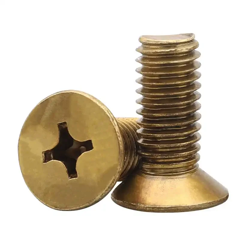 5~30PCS Brass Phillips Screws M2 M2.5 M3 M4 M5 M6 M8 Brass Cross Recessed Flat Countersunk Head Machine Bolts