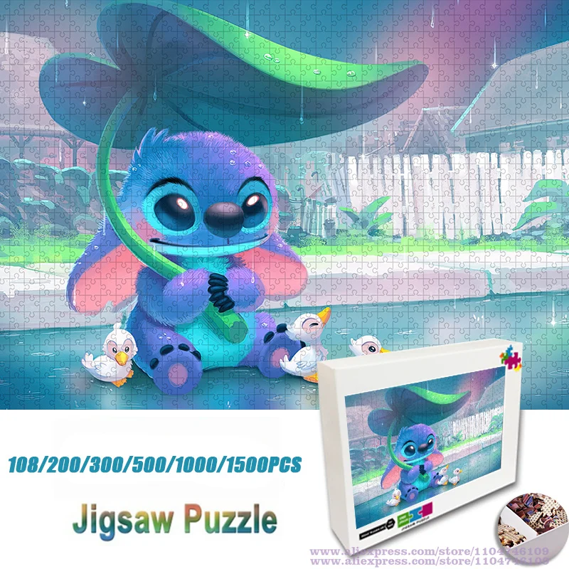 

Пазл Лило и Стич Пазлы Disney Diy Пазлы 108/200/300/500/1000/1500 шт. Интеллектуальные пазлы Подарки на день рождения для детей