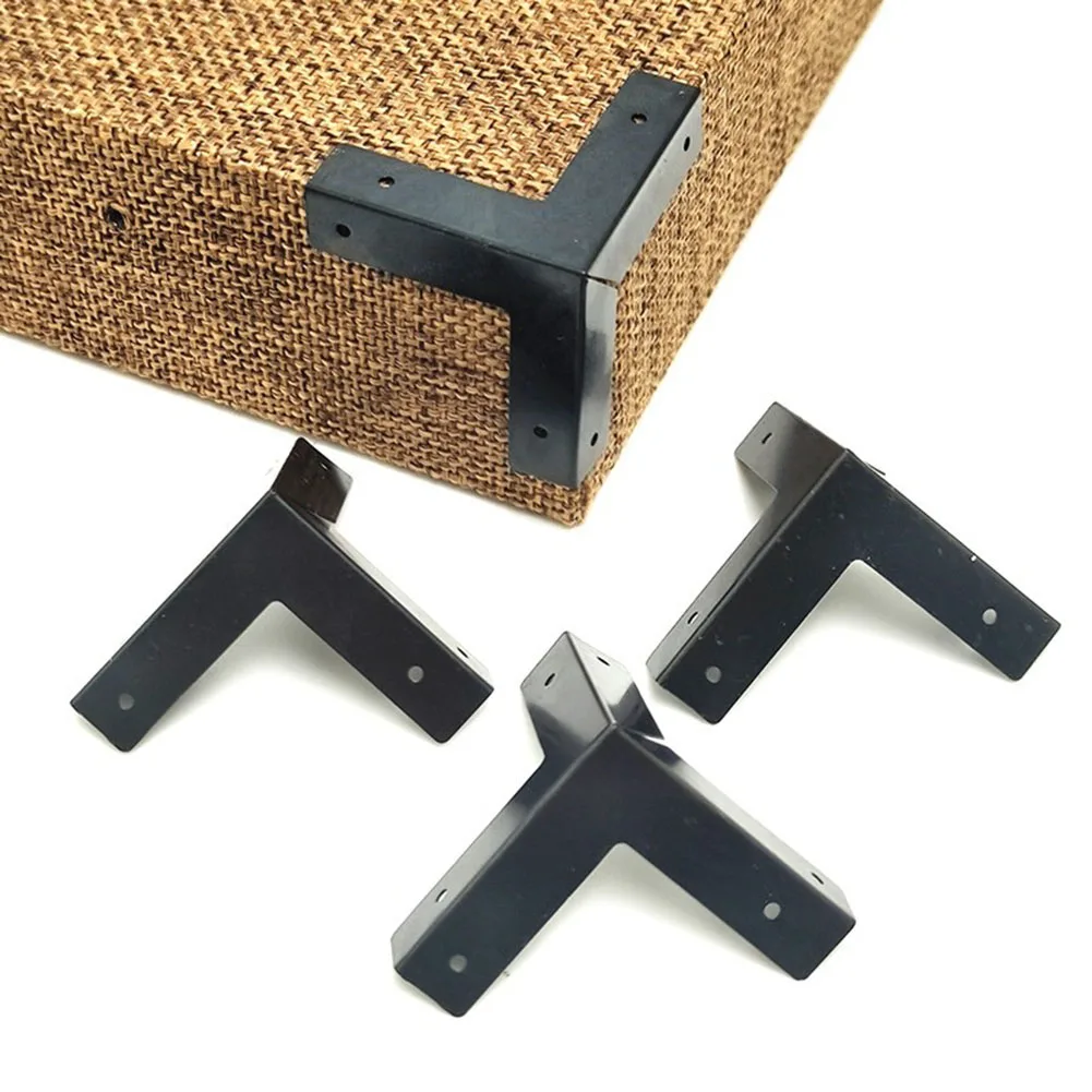 

10pcs Wooden Box Corner Guards 46*32*32mm Jewelry Box 4 Side Corner Protectors Furniture Corner Protector With Screw Accessories