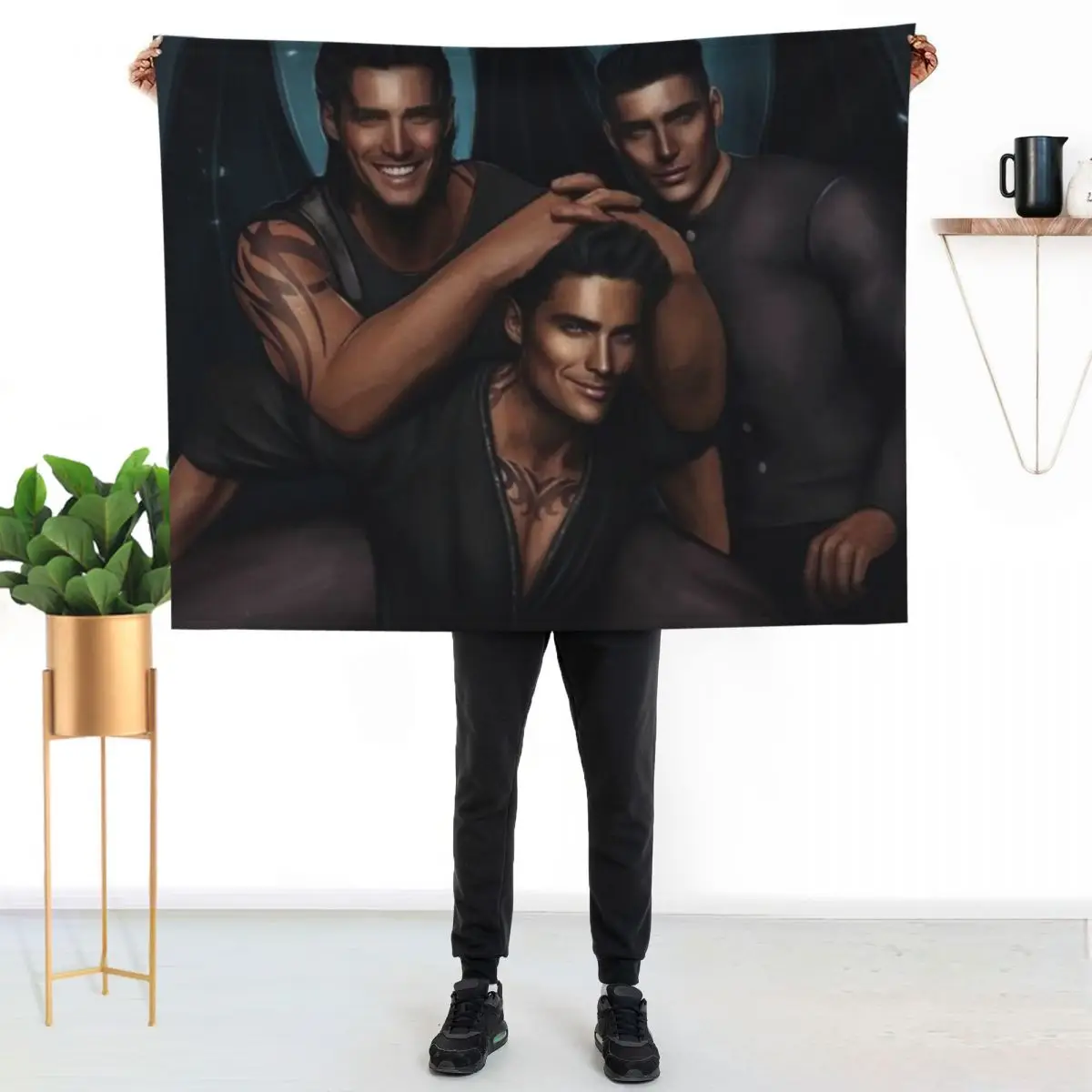 

Rhysand, Cassian, Azriel - Batboys Throw Blanket Luxurious Soft Fuzzy Blanket for Sofa Bed