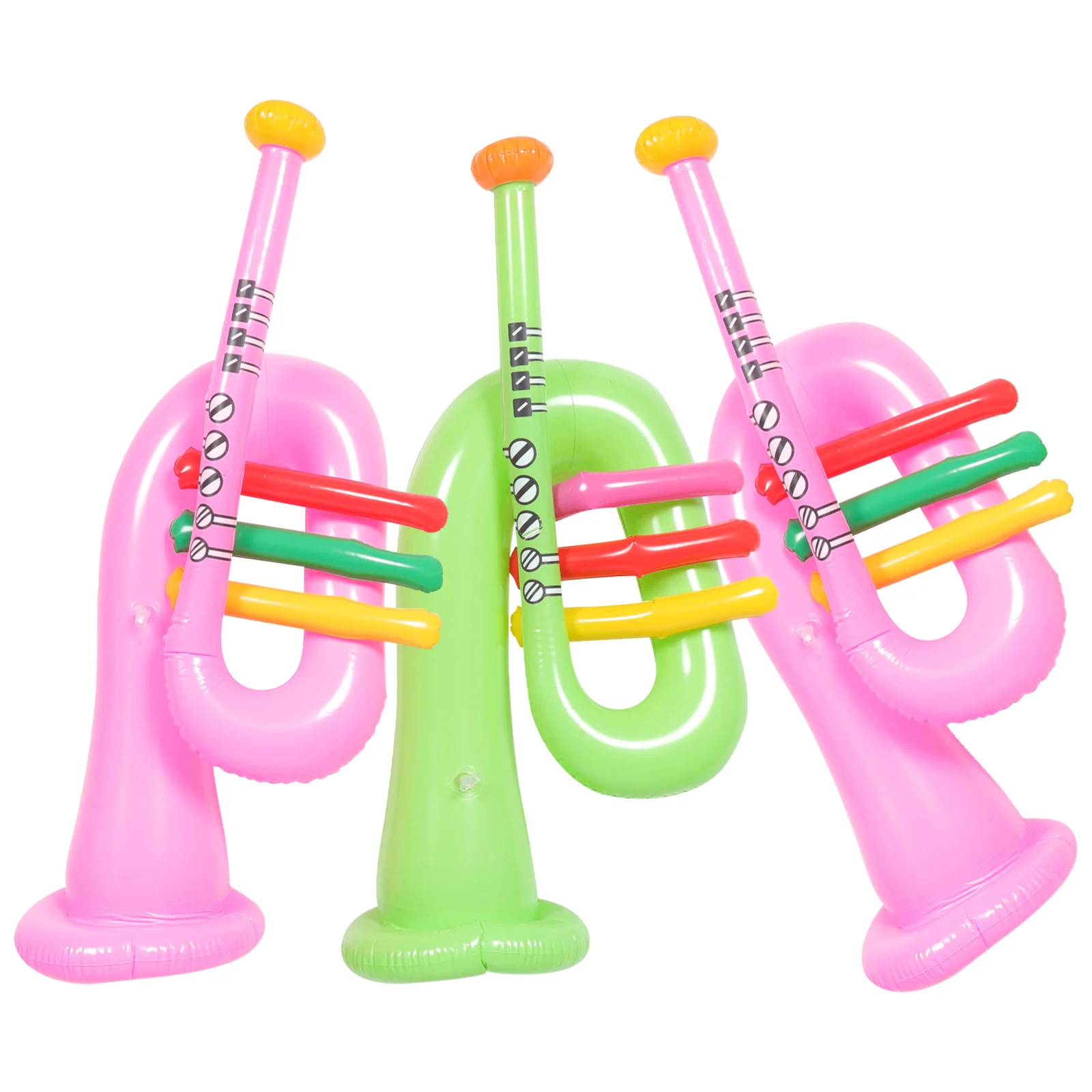 3 Pcs Musical Instrument Inflatable Toddler Toys Instruments Balloons Pvc Portable