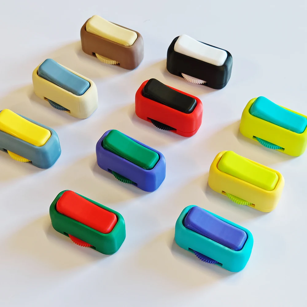 3Dプリントスイッチギア2IN1フィジェットトイポップクリックトイ、ストレスや不安を軽減する携帯型指先シミュレーションスイッチトイ
