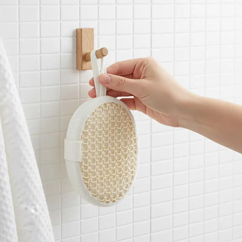 1Pcs Bath Ball New Sisal Elliptical Sponge Bath Brush Hemp Bath Towel Exfoliating Bath Artifact For Bathroom Spa Use