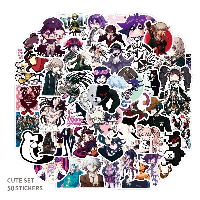 50/30/10PCS Kamukura Izuru Chiaki Nanami Komaeda Nagito Cartoon Graffiti Stickers Phone Guitar Waterproof Decorative Stickers