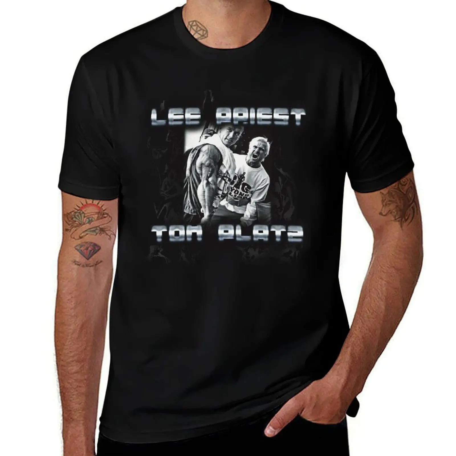 Lee priest and Tom Platz Bootleg Print T-Shirt new edition animal prinfor boys baggy shirts outfits for men