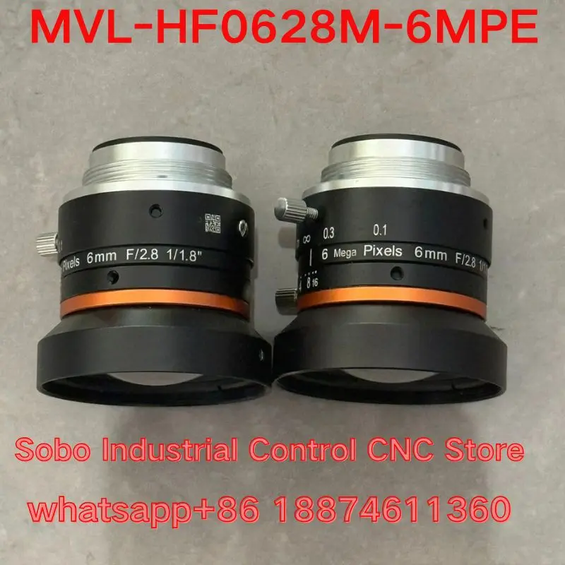 Second-hand test OK Industrial camera lens MVL-HF0628M-6MPE, 6 megapixels, C-mount lens, 6mm focal length