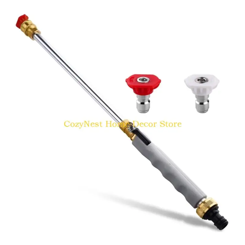 92MF Upgraded Jet Washer Wand Electric Hose Cleaner High Pressure Hose Nozzle