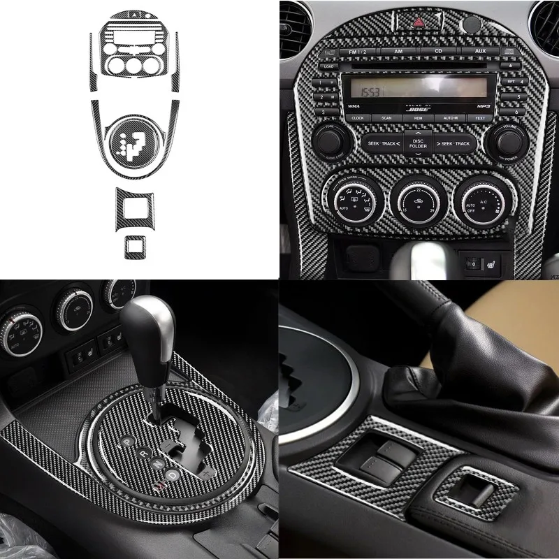 

Car Decorative Carbon Fiber Gear Central Control Panel Sticker For Mazda MX5 Miata 2009-2015 Car Styling Accessories