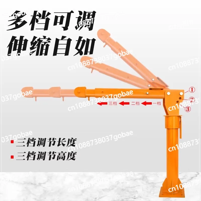 48v vehicle mounted 12v accompanying crane 24V out-door 220V small cantilever crane 2-ton rack truck lifting 1pc