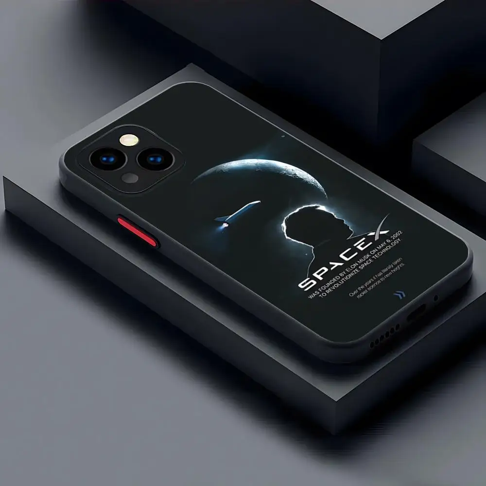 Elon Musk Phone Case Matte Transparent For 16 15 IPhone 12 11 13 Pro Max X XR XS 8 SE Mini Plus Back Cover