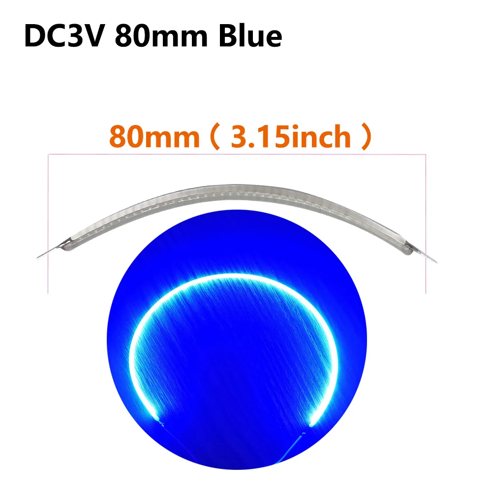 Imagem -05 - Led Bendable Wick Podem Ser Usadas para Lâmpada de Tubo Modelo Faça Você Mesmo Vermelho Verde Azul Branco 80 mm 3v 2200k 10 Pcs Peças