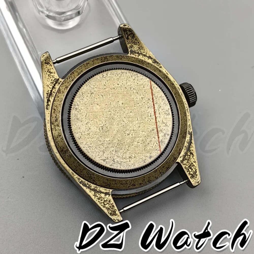 DZ 39MM NH34 NH35 NH36 NH38 NH70 Retro Domed Sapphire Crystal BB58 Bronze Watch Case ETA2824 PT5000 Waterproof Case Screw Crown view 2