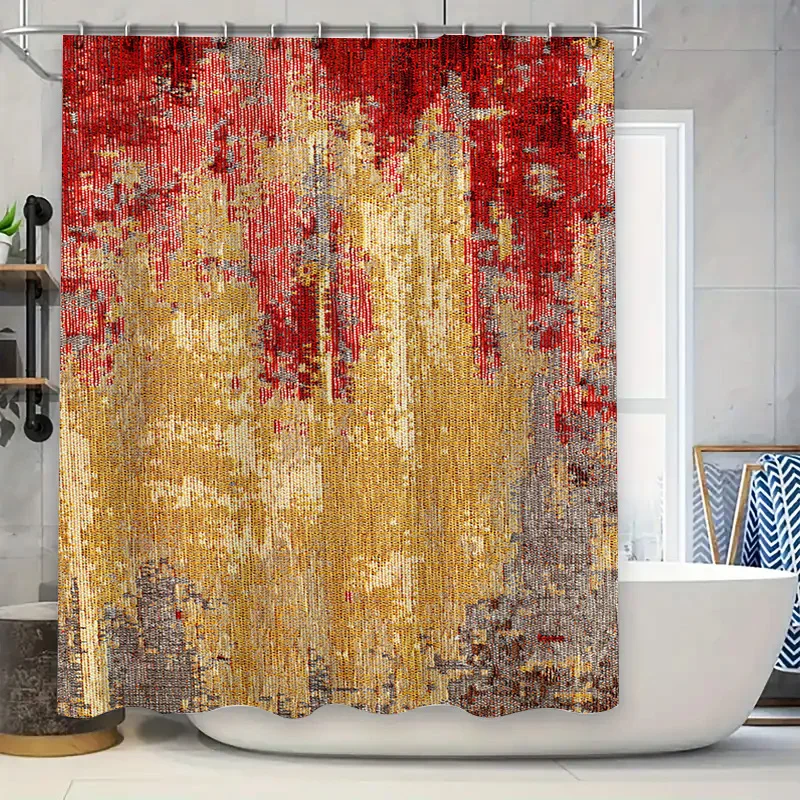 

Винтажная ретро занавеска для душа с облачным узором для украшения дома, розовая красочная занавеска с принтом, водонепроницаемая ткань, размер, настраиваемый