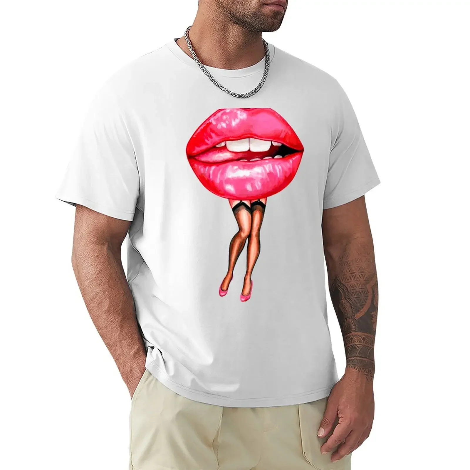 

Lip Pin-Up - Pink T-Shirt aesthetic clothes customs design your own oversized mens funny t shirts