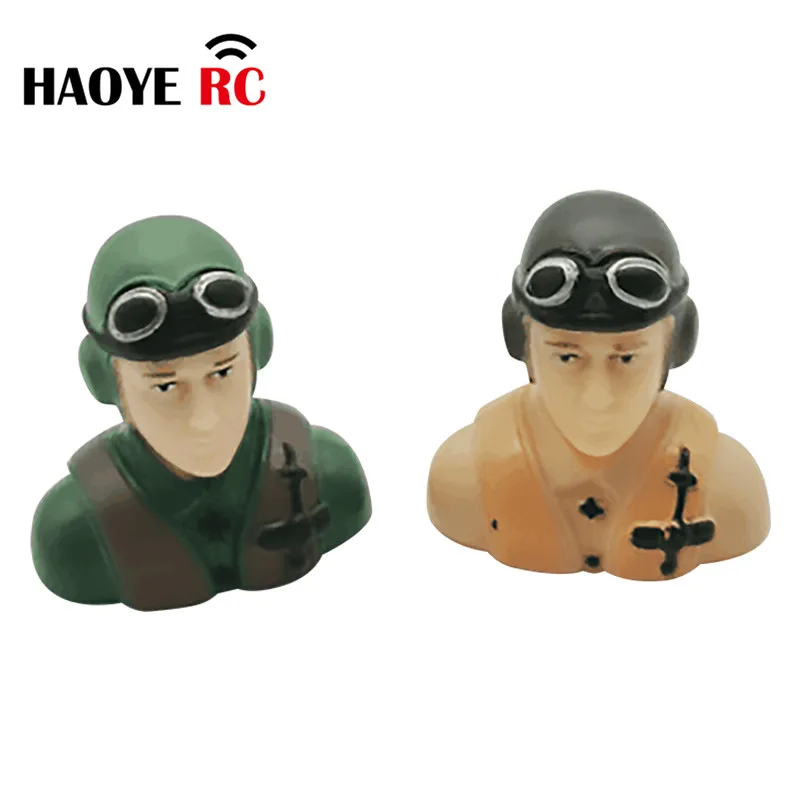 Haoye 1 Pc 1/9 Scale Civil Pilots Figures With Hat Toy Model For RC Plane Accessories Hobby Color Army Green/ Grey