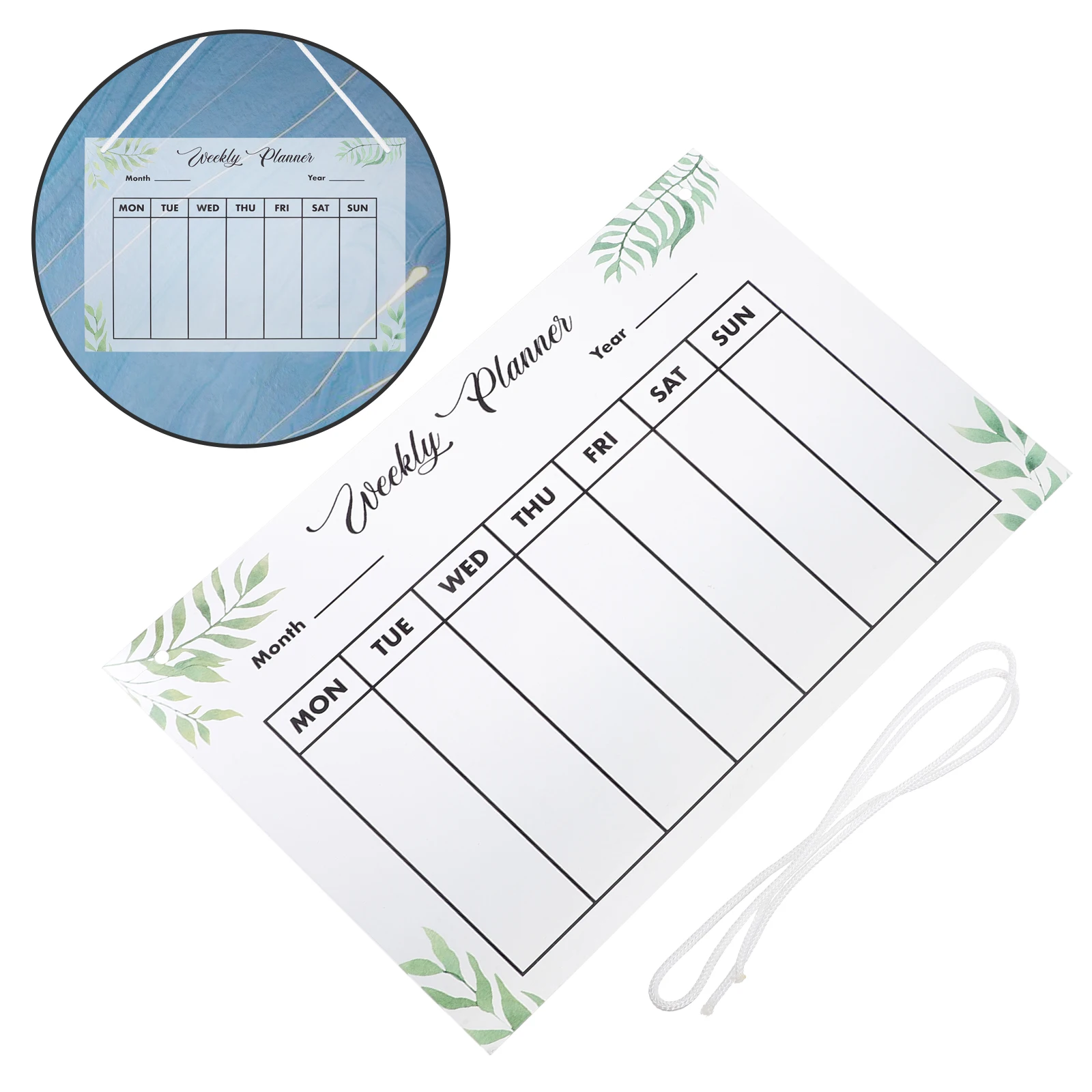 1 Set Transparent Acrylic Memo Board Lanyard Included Erasable Writing Message Note Planner For Office Home Desktop Lightweight