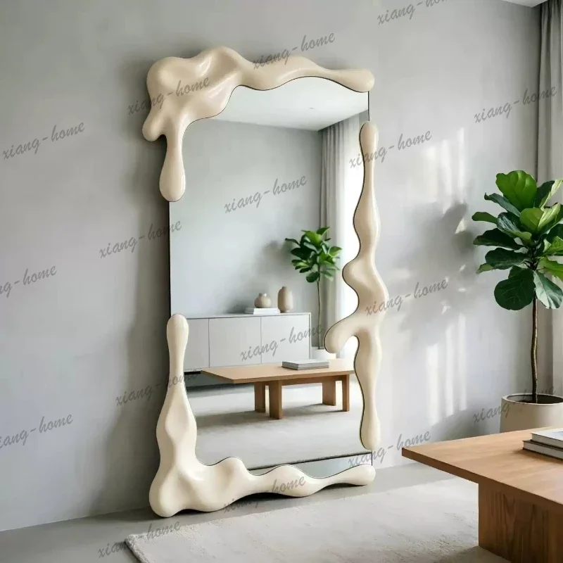 LJYModern Alien irregular landing full-length dressing mirror Minimalism Interior Elegant home furniture Art Decoration Mirror