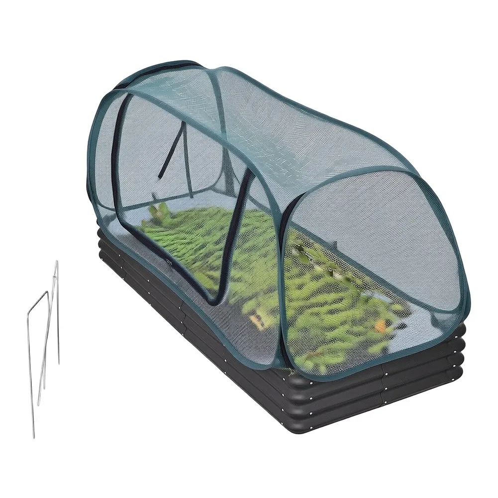 For Raised Bed Cover with PVC Material and Dual Vents to Enable Active Climate Adjustment During Daylight Hours