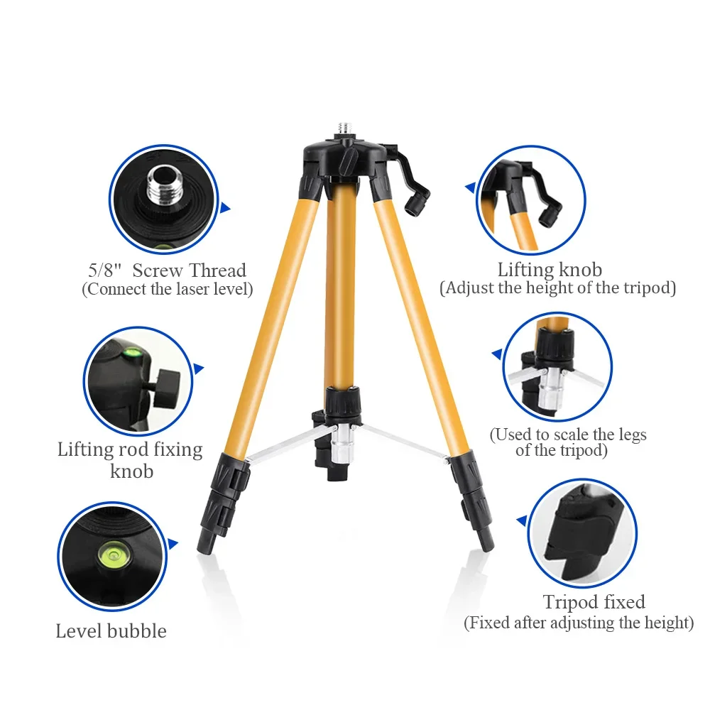 1.2M/1.5M Laser Level Tripod 5/8