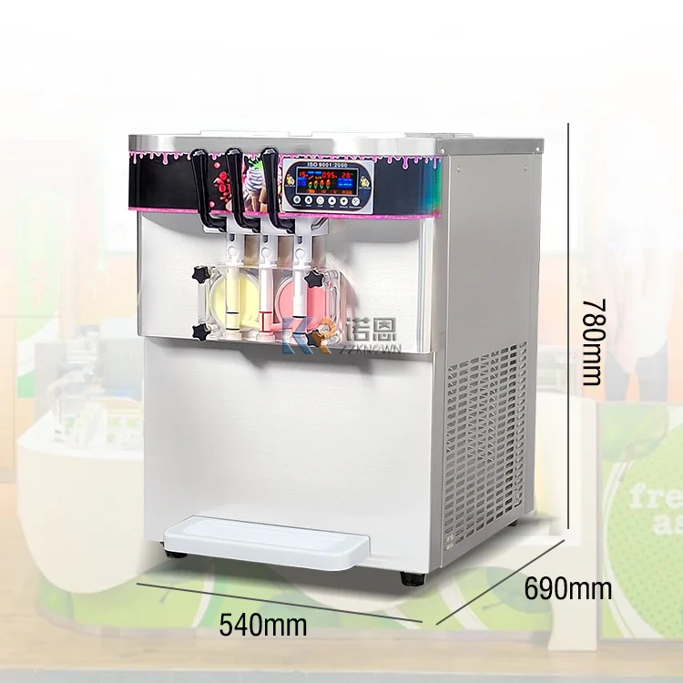 

2023 Commercial 3 Flavors Soft Serve Ice Cream Making Machine for Sale Europe Food Grade Stainless Steel Electric Fruit Gelato M