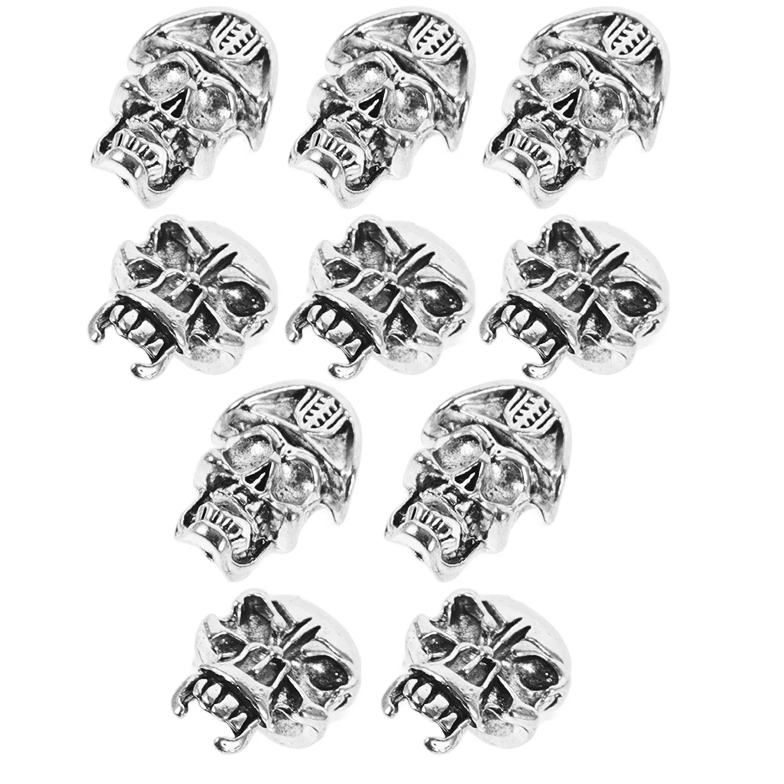 

10 Pcs Large Accessories Dreadlocks Beads Miss Man Hair Jewelry Pirate Beard Rings for Men Alloy Skulls Cuffs Braids