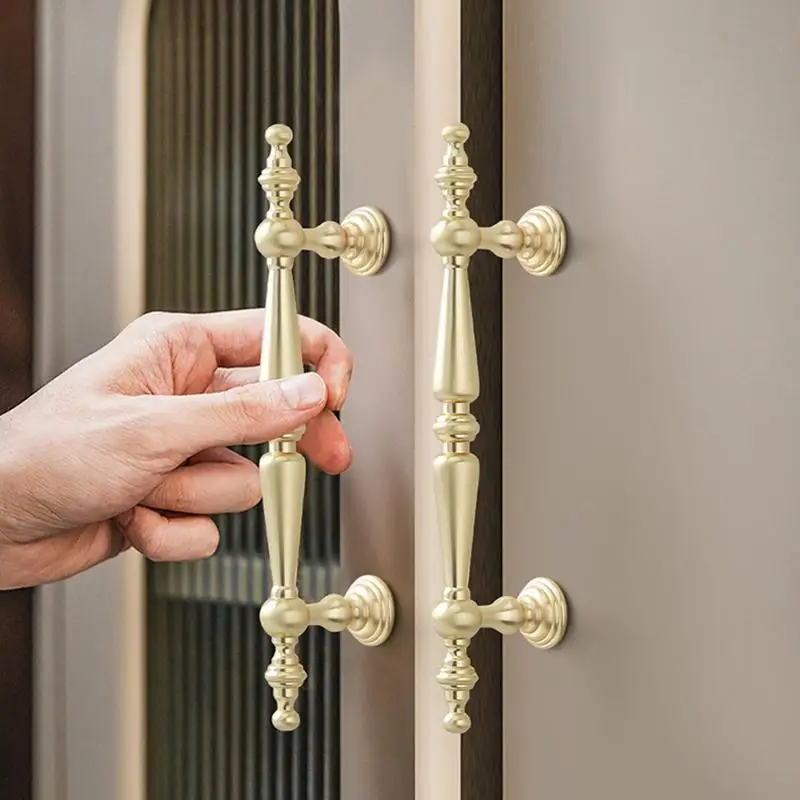 French Style Vintage Cabinet Single-Hole Handles 1Pcs Pulls For Wardrobe Furniture Upgrade Hardware Accessories