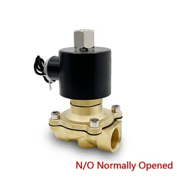 Normally open solenoid valve 12v water valve AC220V air valve DN8/10/15/20/25/50Electric valve1/4