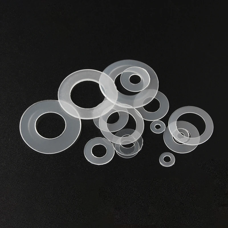 M2 M3  M4  M5 M6 M6.5 M8 Nylon Gasket Insulating Wear-Resistant Flat Washer White Round Plastic Hard Plastic Ultra-Thin Gasket