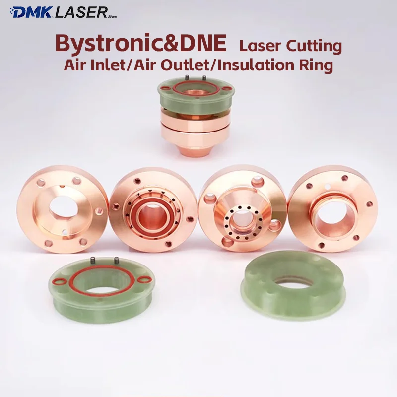 DNE Laser Cutting Parts Air Inlet Air Outlet Insulation Ring Ceramic Ring QT Laser Head Bystronic 3501 QT90 Copper Rod Lock Nut