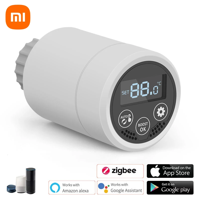 

Xiaomi Tuya Smart ZigBee Thermostat Radiator Valve Programmable Floor Heating Controller Support Alexa Yandex Alice Smart Life