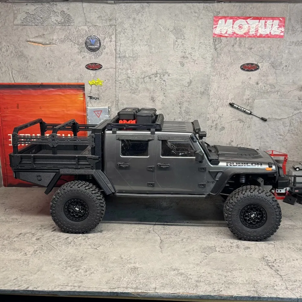 1/8 RC Crawler Hunting Style Rear Cargo Bed Simulated Scale Realistic Cosmetic For CrossRC EMO X4 Exterior Upgrade Tuning Parts