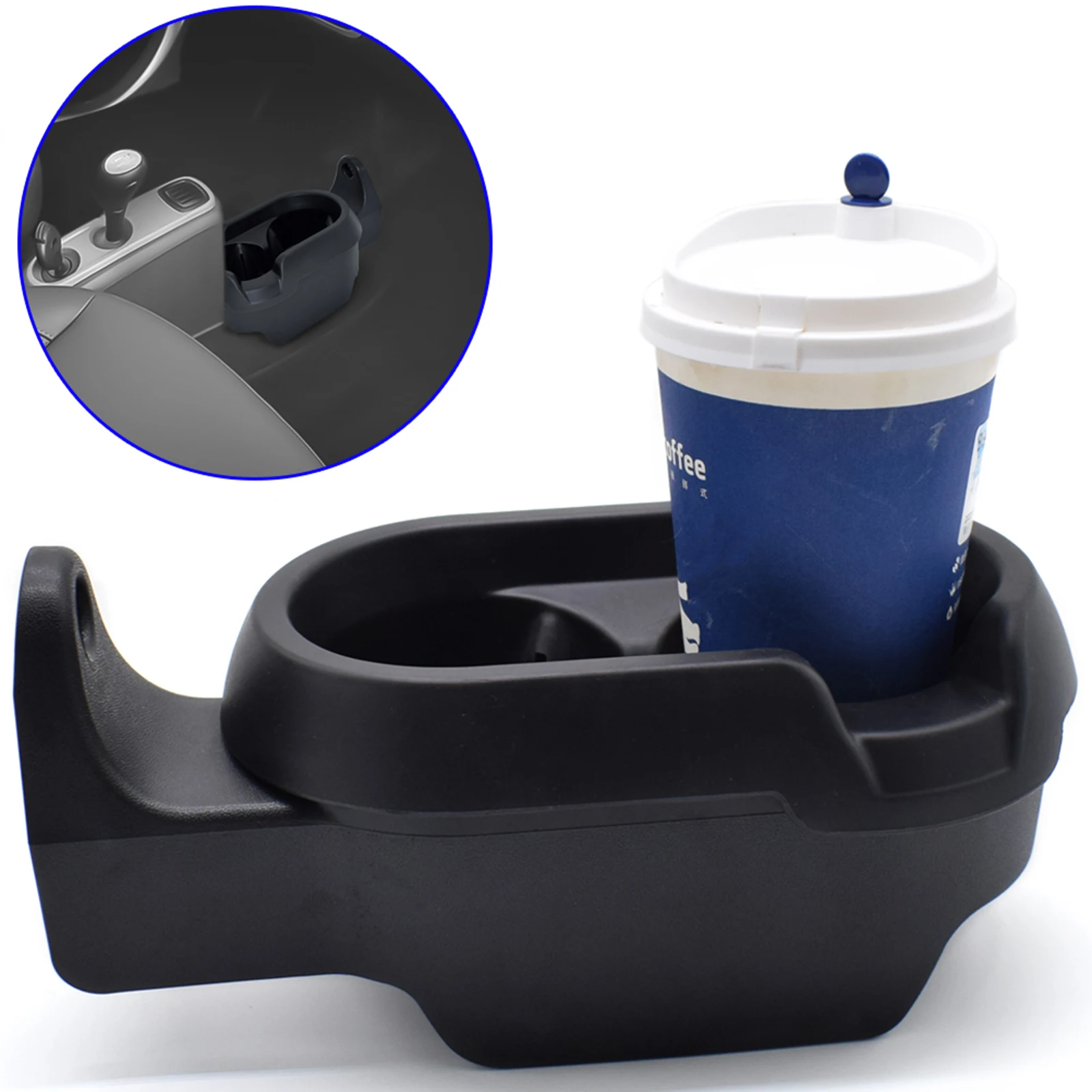 

Car Cup Drink Holder Center Console Double Container Organizer Storage Box For Smart Fortwo 451/450 1998 - 2011 2012 2013 2014