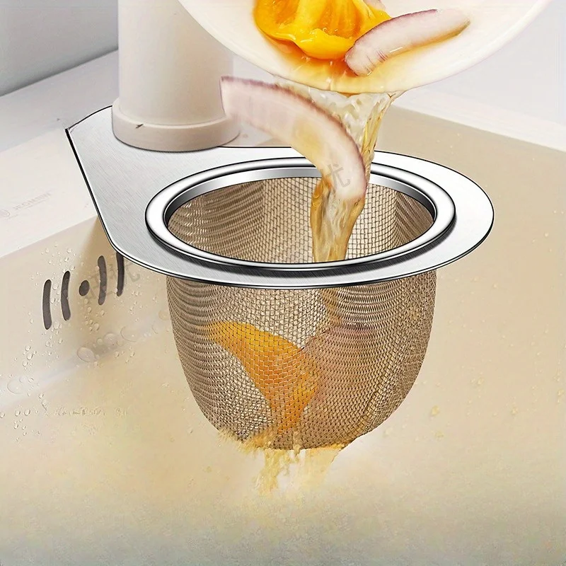 Cestello di scarico a cigno dedicato per lavello da cucina, scolapiatti sospeso in acciaio inossidabile, gancio per separazione asciutto e bagnato, cestello per filtro della spazzatura