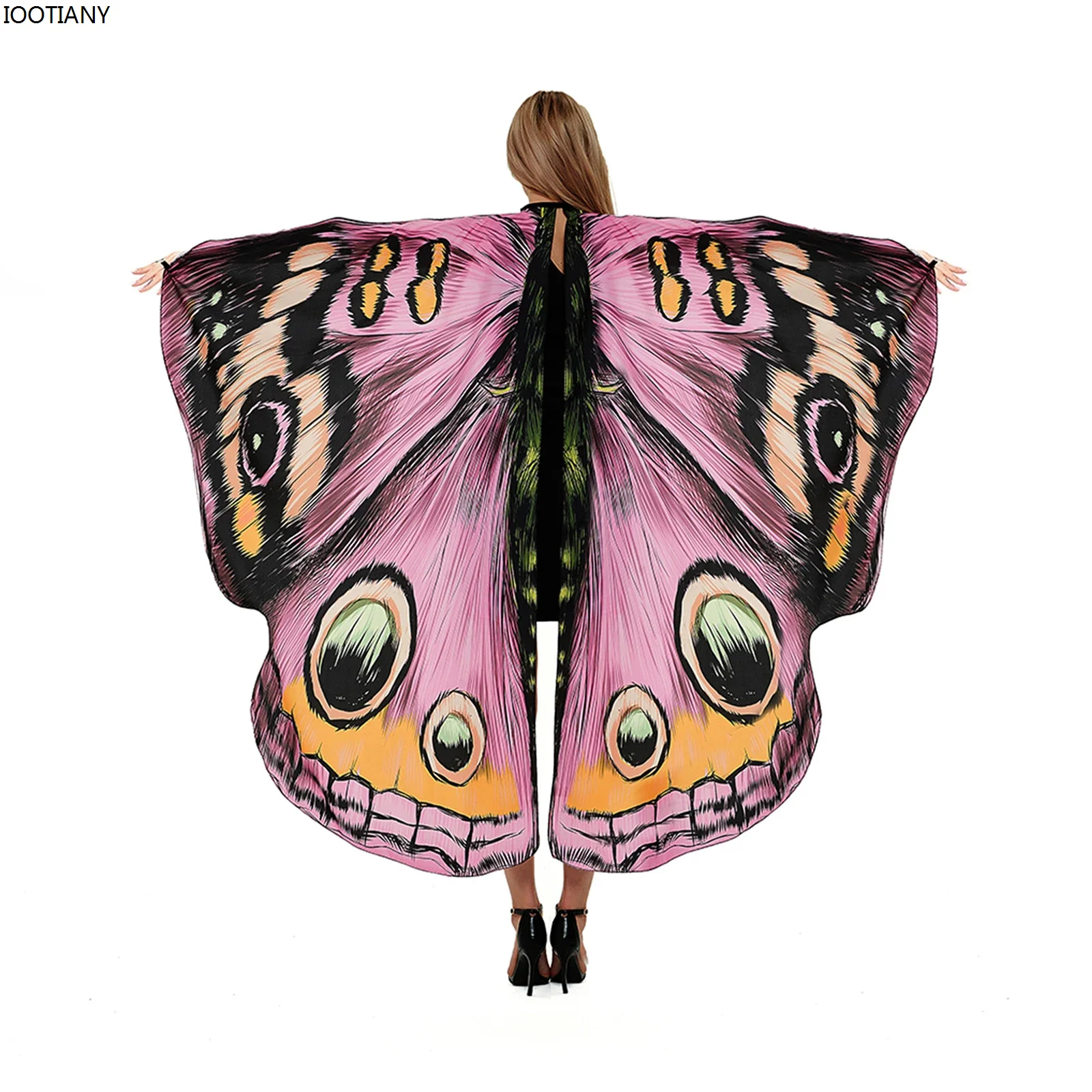 IOOTIANY-capa de mariposa para adultos, chal de acuarela, decoración de alas de mariposa, vestido de vacaciones, Halloween, 2024