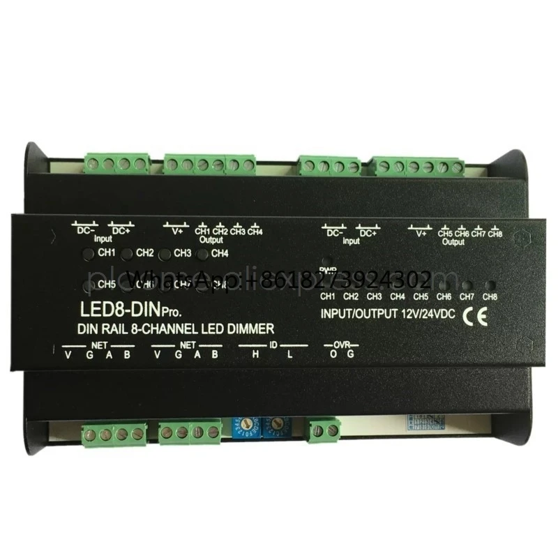 

DIN-rail 8-channel LED Light Strip Dimming Module Dimmer RS485 For Control4 Crestron